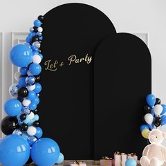 Wedding Arch Backdrop Cover 7.2FT, 6FT Spandex Fitted Wedding 7.2FT,6FT Black