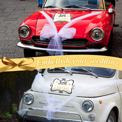 2 Pcs Large Just Married Car Decorations Just Married Car Magnets Sign Decoratio