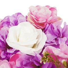 6Pcs Pink Artificial Flower Wall Panels 15x15in Silk Floral Backdrop Decor