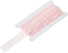 5×7 pink vintage crochet lace and pink pearl frame