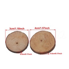 100x Round Natural Wood Slices Wood Discs for DIY Hand Painting Coasters