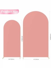 Wokceer Wedding Arch Cover 7.2FT,6FT Spandex Fitted Wedding Archetand Cover Rose