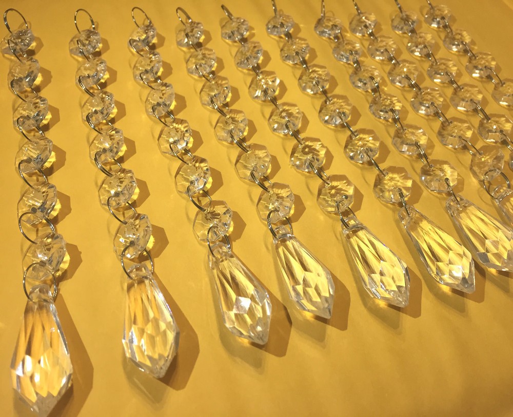 50pcs Acrylic Crystal Garland Hanging Wedding Party Table Decoration Centerpiece