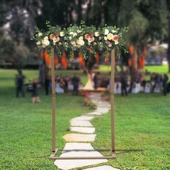 Wood Wedding Arch for Ceremony Wooden Arbor Decor for Parties Garden Backdrop