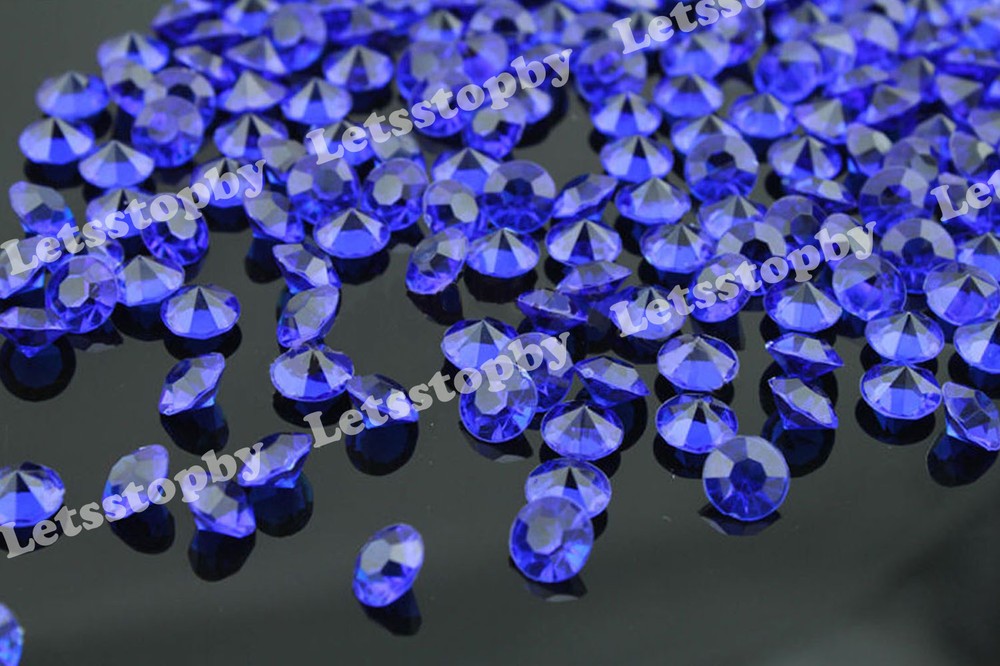 5000 Royal Blue Acrylic Diamond Confetti 1/3ct Wedding Decoration Table Scatter