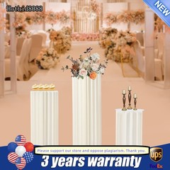 Set of 3 Elegant Bulk Weddings Decoration Table Cylinder Centerpiece Cake Stand