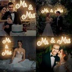 25×7 Inches Mr and Mrs LED Neon Sign – Perfect for Wedding & Reception Decor