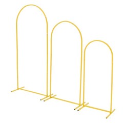 Uimoso Wedding Arch Backdrop Stand 6ft 5ft 4ft 3 PCS Metal Events Party Decor