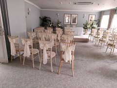 CHAIR COVER BOW SASHES TABLE RUNNERS WEDDING EVENT DÉCOR LINEN BURLAP FABRIC