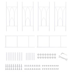 82 Inch Tall Outdoor Garden Trellis Metal Arch Gothic Arbor For Climbing Plant