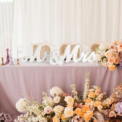 Large Mr & Mrs Sign for Wedding Table, White Mr and Mrs Sign Wedding Letter f…