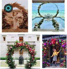LANGXUN 9ft Large Size Metal Circle Balloon Arch Stand Decoration Indoor Out…