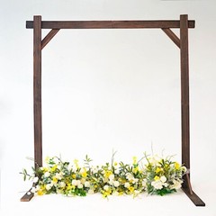 7 feet Dark Brown Wood BACKDROP STAND Square Wedding Arch Events Decorations