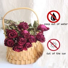 Toot Natural Dried Flowers Bouquet, 10 Pcs Red Dried Roses Bouquet for