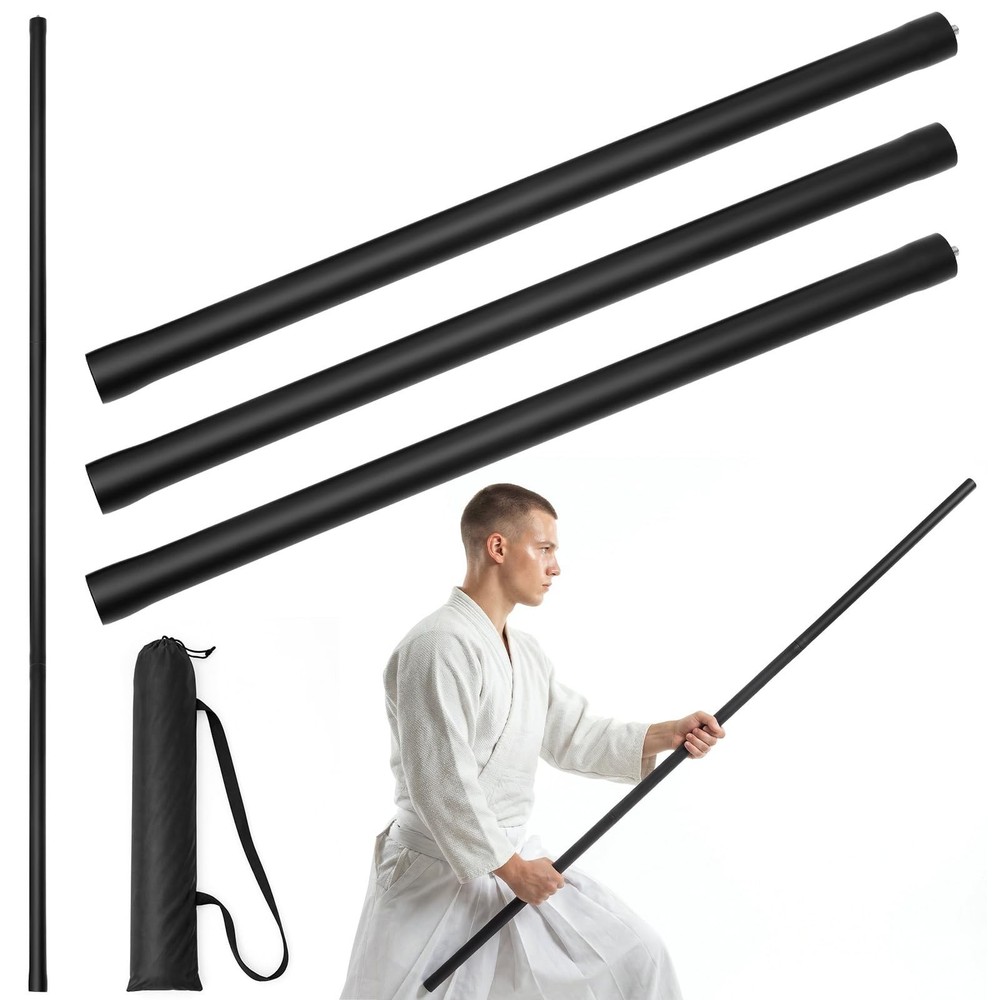 Collapsible Bo Staff 4ft & 6ft – Foam-padded Martial Arts Training Staff, Esc…