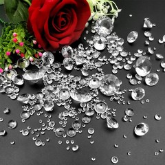 1000 Pcs Clear Acrylic Diamond Gems – Faux Table Scatter Decorations for Events,