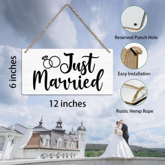 Just Married Sign Wall Hanging Just Married Decorations Wedding Accessories Stuf