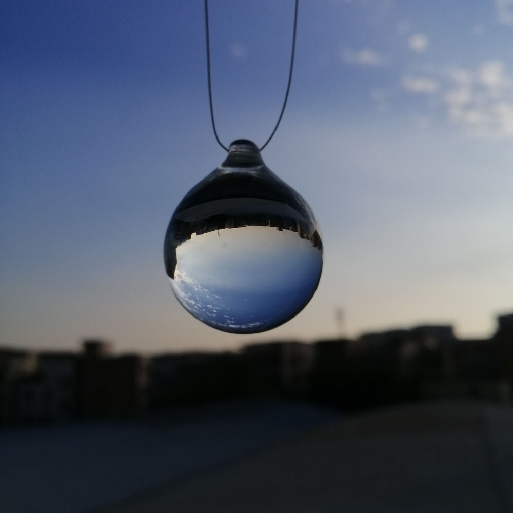 10pcs 30mm Transparent Crystal Smooth Ball 1Hole Crystal Hanging Wedding Pendant