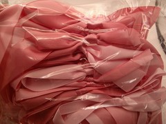 FLAIRGIFTS Large Pink Satin Bow Wedding Party Coquette Wall Decor 40×24 NEW 22pc