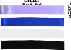 6 Pack White Blank Sash,Plain Satin Sashes,Sashes for Pageants,DIY Sashes for Pa