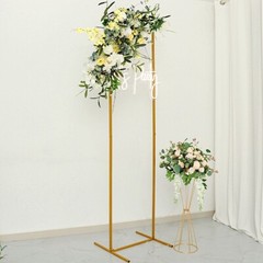 7 ft Gold Metal Floral Display Frame Rectangle BACKDROP STAND Wedding Arch Event