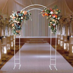 Wedding Arch with Double-Tube Design, Strong Steel Construction, Easy to