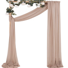 H 6/10m Chiffon Fabric Curtains Wedding Bow Ceremony Reception Party Stage
