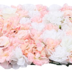 4pcs Artificial Rose Flower Wall Panels 40 × 60 cm Silk DIY Wedding Backdrop