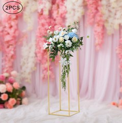 Wedding Flower Stand, Gold Iron Floral Rack, Rectangular Shape, Stable and