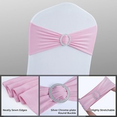 Transform Your Event with 50PCS Stretch Spandex Chair Sashes – Wedding Decor