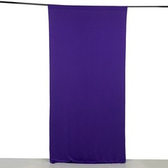 5 ft x 10 ft PURPLE 4-Way Stretch Spandex Divider Backdrop Curtain Party Wedding