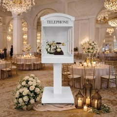 Wedding Phone Booth Audio Guest Book, Portable Venue Decoration for Guest