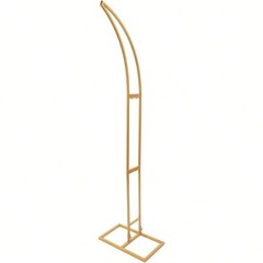 2Pcs Gold Curved Wedding Arch Stand Metal Half Crescent Backdrop Arbor Props