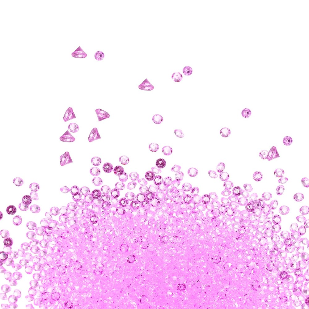 9000-Pack Fake Diamonds Crystal, 4.5mm Mini Clear Acrylic Gems [Rose Red]