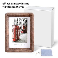 5×7 Picture Frame – Rustic Wooden Picture Frame with Real Tempered Glass, Gif…