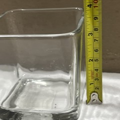 12 pcs 3 1/2″ Square Clear Glass Wedding Centerpieces Vase NIB