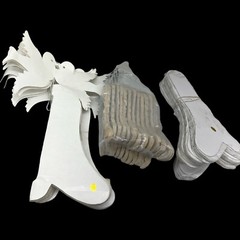 Vintage Lot Of 23 White Honey Comb Tissue Paper Bells Doves Wedding Decoration