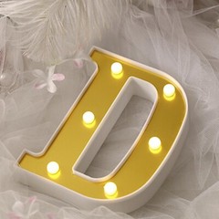 6″ tall GOLD D LED Lighted Marquee Letters Sign Party Wedding Events Decorations