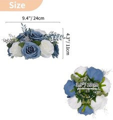 NUPTIO Flower Ball Centerpieces for Tables: Dusty Blue & White Artificial…