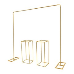 Gold Balloon Stand with Flower Stands Metal Wedding Stand Wedding Backdrop