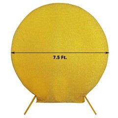 GOLD 7.5 ft Metallic Spandex STAND COVER Wedding Decorations Party Events