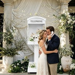 Wedding Phone Booth Audio Guest Book, Portable Venue Decoration for Guest
