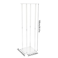 Clear Acrylic Flower Stand Column Vase Centerpieces Wedding Decoration