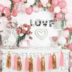 Rose Gold Happy Birthday Decorations – Glittery Rose Gold Happy Birthday Bann…