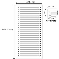 Mugshot Police Lineup Height Charts Banner Backdrop One Size, Multi