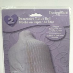American Greetings 9 3/4″ Round White 2-Pack Honeycomb Tissue Bells NIP Vintage
