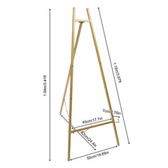 Tall Steel Pipe Portable Floor Easel Stand for Decorative Display Gold Wedding