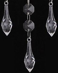 30Pcs String Teardrop Acrylic Crystal Bead Garland Chandelier Hanging Wedding