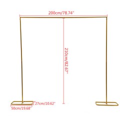 Metal Wedding Arch Frame Gold Iron Garden Party Stand Backdrop Flower Display