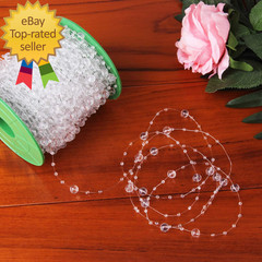 200 Feet Roll Clear Crystal Acrylic Party Garland Centerpiece Bridal Bouquet